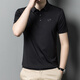 AJGNEAMAIN意大利轻奢高档男装夏季短袖POLO衫无痕商务休闲半袖纯色男士上衣 9859黑色【无痕免烫抗皱】 XL 180/52【建议130-150斤】