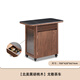 Original element solid wood tea table simple balcony tea table black walnut light luxury mobile tea table tea table slate tea table M1182 Goya tea cart black walnut wood Lauren black gold