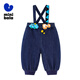 Mini Bala soft denim boys and girls jeans baby fashion overalls bloomers denim dark blue 88301 80