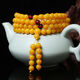 Wenying natural chicken fat yellow old beeswax bracelet 108 beads men's amber bracelet women's pendant necklace jewelry beeswax bracelet 6mm 108 beads