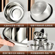 Gold soup and silver dumplings 316 stainless steel seasoning basin home kitchen thickened and deepened vegetable basin for beating eggs and basin for washing fruit soup basin 26cm+24cm+22cm 3-piece set