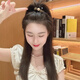 Rhinestone small grabber, feminine bangs clip, princess head half-tied hair clip, high-end headwear, silver