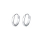 Qiuyu 999 silver earrings for women, solid ear buckles, high-end ear rings, plain ring earrings, Chinese Valentine's Day gift for girlfriend, solid sterling silver earrings, exquisite gift box
