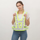 LED reflective vest with light reflective vest rechargeable I-shaped V-shaped clothing reflective clothing cycling reflective clothing V-shaped LED rechargeable yellow