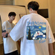 Zhiwei Doraemon Pure Coton T-shirt à manches courtes pour hommes en été Tinker Bell New Heavyweight Loose Dolom Cat Cat à manches à manches à manches à manches T688 White M [Recommandé 90-120Jin [Jin est égal à 0,5 kg]]]