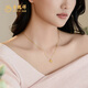 Lao Fengxiang's new gold pendant pure gold 999 ginkgo leaf necklace as a birthday gift for girlfriend and wife gold jewelry pure gold pendant about 1g