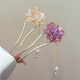 Dragon Girl Retro Enamel National Style Peony Hairpin New Chinese Style Ancient Style Hair Accessories Hairpin Hairpin Beige Peony Hairpin