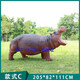 Large outdoor garden landscape simulation hippopotamus fiberglass pond animal sculpture garden decoration lawn ornaments C style Dingjin