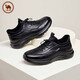 Camel cowhide men's leather shoes business sports casual wear-resistant versatile thick sole P14A211626 black 40