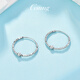 GsunG platinum large earrings for women PT950 shiny laser beads large inner diameter earrings platinum ear hooks for women fashionable style b earrings about 4.5g 2.3cm inner diameter pre-ordered