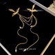 QUAMER Gold Store New Chinese Style Phoenix Pearl Tassel Brooch High-End Exquisite Fashion 2024 New Gold