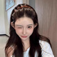 Idel headband for women, high-end hairpin for going out, high-end 2025 wavy hairband for broken hair, special for face wash F2921 amber high elastic toothed wavy hairband