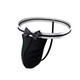 Xinchen made men's sexy underwear thong bow tie valet suspenders one-piece T-pants gay nightclub sexy uniform temptation one-piece thong black one size