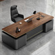 Opaika office desk boss desk simple modern double cabinet mobile cabinet office manager president desk and chair combination desk 1.8*0.8 meter boss desk (installation included)