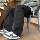 Dingfengbaoluo casual pants men's autumn loose long pants sports quick-drying American outdoor overalls 2416 black XL