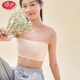 LangSha (LangSha) strapless bra for women with transparent shoulder straps for junior high school students and high school students to prevent exposure, traceless bandeau, small chest and thin style, white, 1 pair of transparent shoulder straps, S, no buckle on the back, S size, 70-85Jin Jin is equal to 0.5 kg