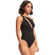 SEAFOLLY Women's one-shoulder hollow one-piece swimsuit Eco-friendly fabric Full coverage design Eco Collective Black 4