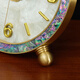 Keqin Brass Table Clock Modern Simple Sitting Clock Home Shell Desktop Table Clock Decorative Desk Clock Brass-Mica Shell Dial Manual Adjustment Movement Guaranteed for 10 Years, Adjustment Once Every 2 Years