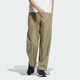 Adidas (adidas) sports pants men's pants 2025 autumn and winter casual pants woven plus velvet loose straight pants trousers JX1788 JX1789 green trousers snap button M