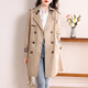 Audun windbreaker coat for women 2025 new style women's small medium-length spring and autumn coat AT3212 Khaki L