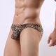 
Men's briefs underwear low waist leopard print sexy breathable printed thong youth personality cool men's underwear black L