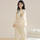 Cat Man Pure Cotton Pajamas Women's Long Sleeve Trousers Spring and Autumn Style Pullover Can We Wear Outside the Fall and Winter Home Clothing Set Full Cotton 9901 XL (Suggested 120-140Jin [Jin equals 0.5 kg])