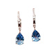 Topaz Earrings Blue Tears Fashionable, exquisite and simple silver inlaid with natural Swiss blue Blue Tears earrings