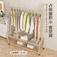 Yiga floor-standing clothes hanger floor-standing clothes rack coat rack bedroom storage rack removable cream white double layer 120cm