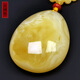Hupai, one thing, one picture, one certificate, natural beeswax pendant, drop-shaped pendant necklace, sweater chain, white flower wax, flawless pendant, 20.28g, 52*38*17mm