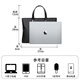 Fu Jian briefcase men's business laptop bag Valentine's Day business trip office handbag waterproof men's bag business briefcase black 14 inches