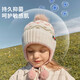 Lemon baby children's hats for boys and girls woolen ear protection hats, scarves and gloves to keep warm and windproof Peach mousse powder 48