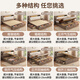 
Yu Feiqi Nordic Solid Wood Bed Double Bed Multi-function High Box Night Light Storage Charging Bed 9901# Bed + Environmentally friendly Brown Pad [0 Glue] 1.5*2.0m (high box with tail withdrawal)