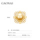 Gaonas Gao Nast 925 Silberimitation Perlenohrringe, falsch gefärbte Gold, edle 14mm goldene Perlenohrringe 11151ego
