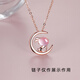 DL 1998 Fat Donglai same style platinum pendant for women without chain 999 silver four-leaf clover single pendant necklace pendant single hanging alone white chalcedony four-leaf clover safety buckle