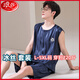 LangSha pajamas men's sleeveless vest shorts summer ice real silk cool thin style summer students anti-real silk large size [ice silk no--sleeved suit] Q9903 L men [100-120Jin [Jin equals 0.5 kg]]