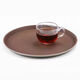 Wilkie tray non-slip round plastic restaurant serving tray round tea tray hotel bar special wine glass dinner tray welcome tray tray plastic brown round 35CM