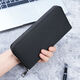 
Luyide new wallet men's long zipper large capacity men's coin wallet multiple business canvas multiple card holder bag black