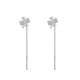 Xinshe pure s999 pure silver four-leaf clover earrings for women 2025 new trendy earrings, ear wires, earrings, ear piercing, not easy to be allergic, one pair + exquisite gift box