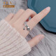 Shixiang Girls Single Ring Silver Finger Female Solid Silver Retro Index Finger Opening Niche Design Cold Silver Jewelry Gift Budget-conscious Opening Adjustable