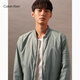 Calvin KleinJeans Spring and Autumn Men's Business Casual Commuting Embroidered Letters ck Baseball Collar Bomber Jacket PFF-Slate Gray M