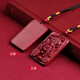 Ji Zhaotang genuine cinnabar Pixiu pendant to attract wealth, Overlord Pixiu transfer bead necklace, Year of the Horse male and female body protection birthday gift, purple gold sand, Overlord Lucky Pixiu square card
