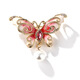 QUAMER Craft Zhu Yilong TV Series Rebel Japanese and Korean Style Butterfly Brooch Women's Temperament Pink