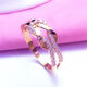 Mrs. Zhongyi Jewelry Russian 18k color gold rose gold ring ring simple and elegant 585 purple gold for girlfriend, ladies opening is adjustable