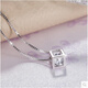 Fat Donglai same style PT950 platinum pendant necklace pt950 white 18K gold women's water wave melon seeds fashion diamond platinum single magic cube pendant
