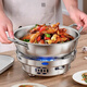 SPADE Really thickened stainless steel large alcohol stove alcohol pot household hot pot dry pot soup pot dry boiler complete set with lid dry pot + stove 26cm