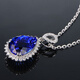 Kaximu 925 Silver Deep Sea Sapphire Earrings Temperament Ring Women's Tanzanite Blue Suit Necklace Hand Tanzanite Blue Suit Ring Bracelet Necklace Earrings