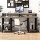 Jiayi computer desk desk desktop writing desk modern minimalist home study desk notebook table with bookshelf storage rack