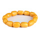 Minol Beeswax Chicken Fat Yellow Full Wax Bracelet with a diameter of about 12mn and a weight of 18.67 grams