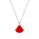 Chishe new natural diamond 18K gold red agate elegant small skirt pendant imitation 18k gold ladies necklace clavicle chain