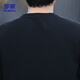 ROMON sweatshirt men's autumn and winter long-sleeved pullover T-shirt casual top comfortable jacket bottoming shirt 8170 black 2XL